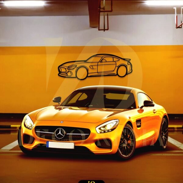 Décoration Murale Mercedes AMG GTR - Silhouette en Métal